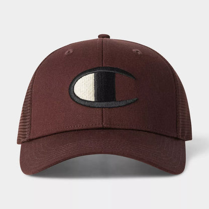 Champion Adult Logan Twill Trucker Hat - Maroon