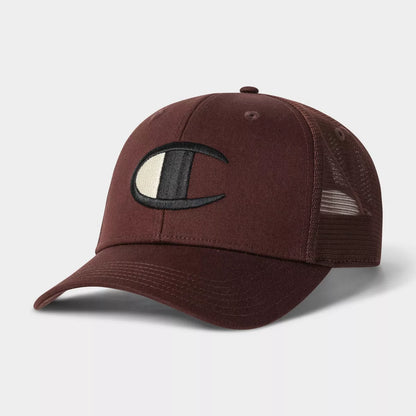 Champion Adult Logan Twill Trucker Hat - Maroon